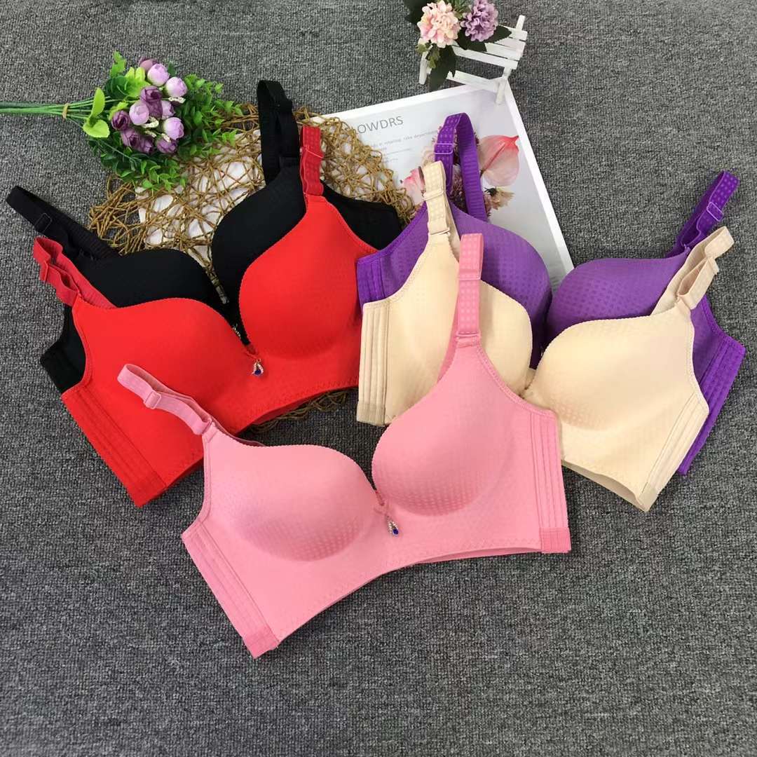 Filipino brillante sujetador ropa interior sin costuras medio grueso de alta calidad se reunieron multi-color multi-tamaño sujetador inalámbrico al por mayor