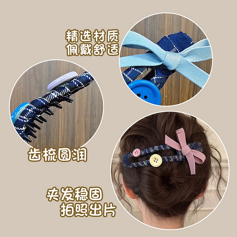 蝴蝶结鸭嘴夹高级感2025新款发夹女半扎一字抓夹安全鲨鱼夹子发饰|undefined