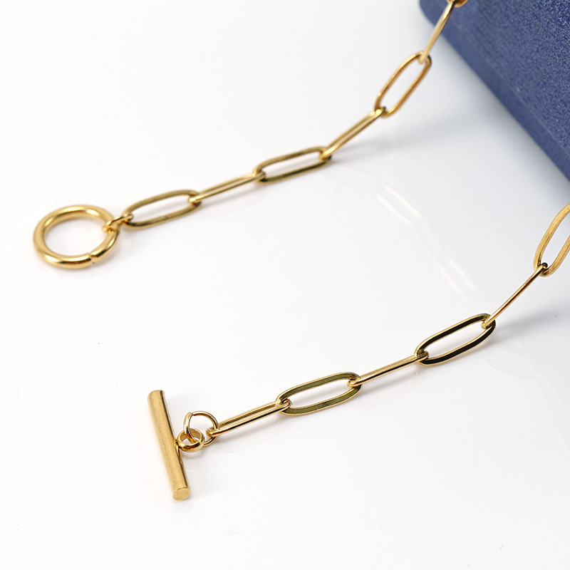 Fashion Geometric Stainless Steel Necklace Gold Plated Stainless Steel Necklaces display picture 3