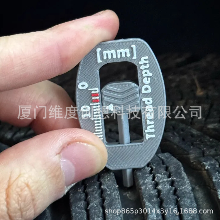 Nuevos productos transfronterizos impresos en 3D para medir la profundidad de la banda de rodadura de neumáticos, herramientas creativas de detección de desgaste necesarias para los propietarios