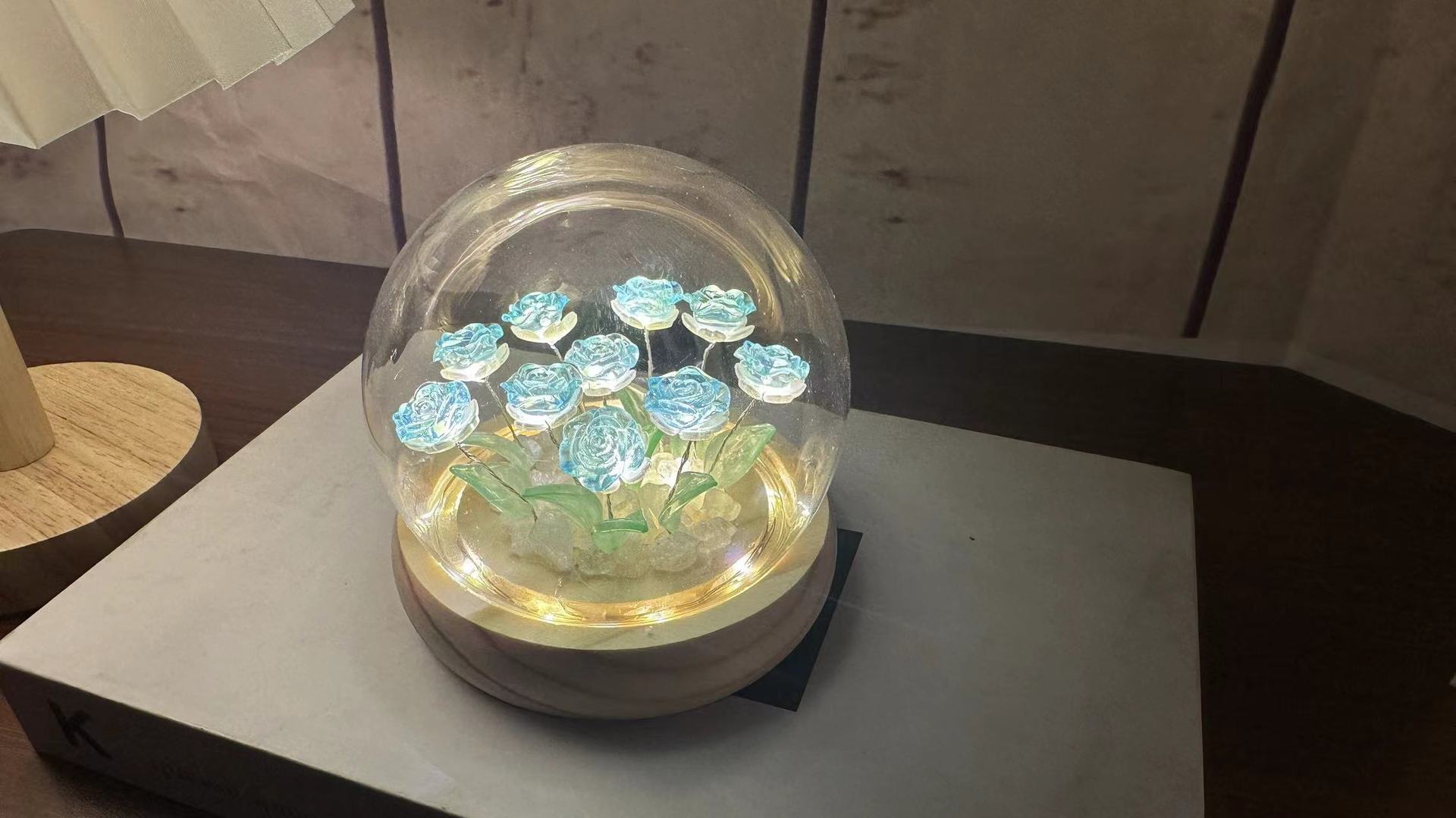 Luz de noche rosada DIY luces de atmósfera para novio novia novia cumpleaños regalo del día del maestro día de San Valentín lámparas LED