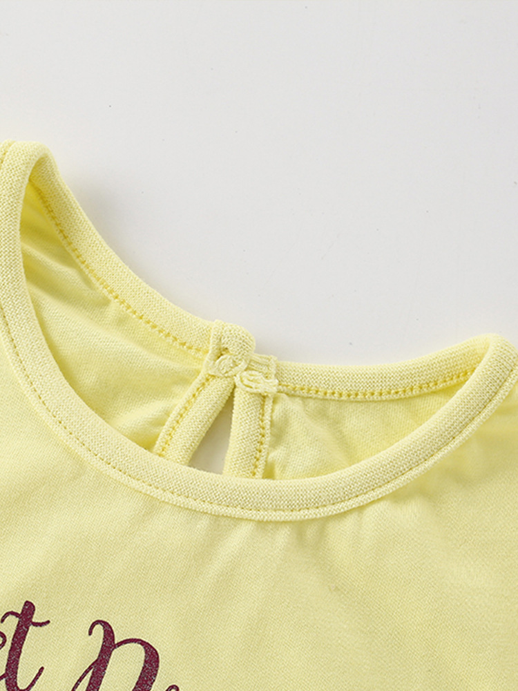 Malwee camiseta de niña de manga corta verano nuevo estilo europeo y americano para niños de cuello redondo de estilo extranjero camiseta casual de niña