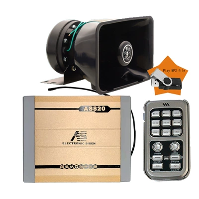 Car horn/tweeter high-power siren amplifier, and
