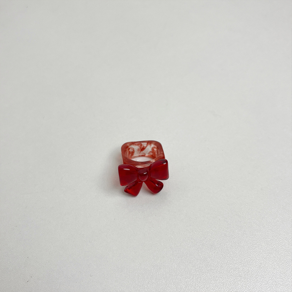 Cute Acrylic Bow Knot Women's Rings display picture 9