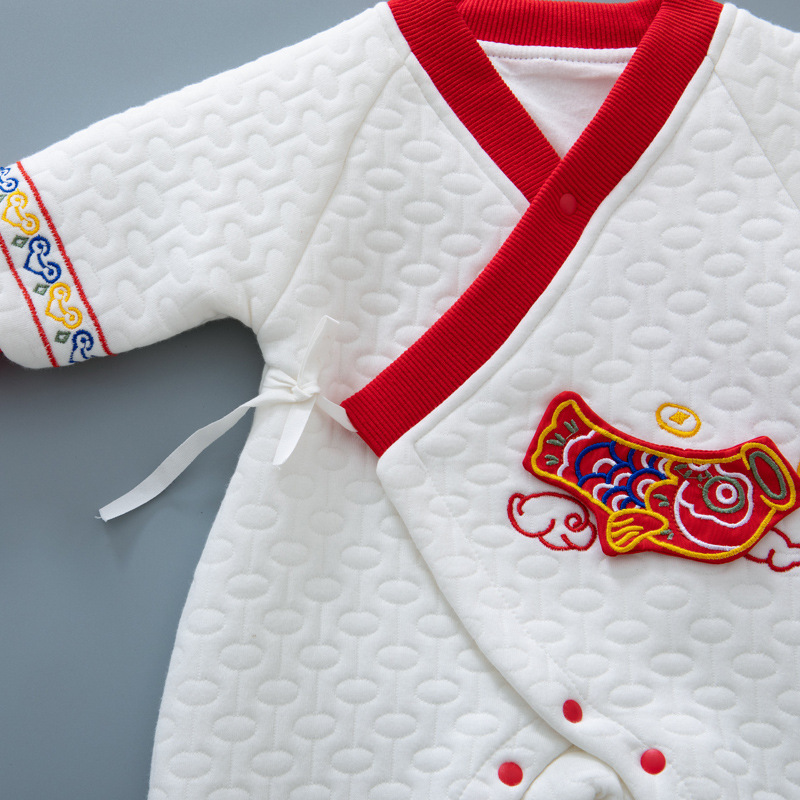 Ropa de bebé recién nacido Otoño e Invierno acolchado cálido mameluco lindo bebé recién nacido Otoño e Invierno ropa monje ropa mono