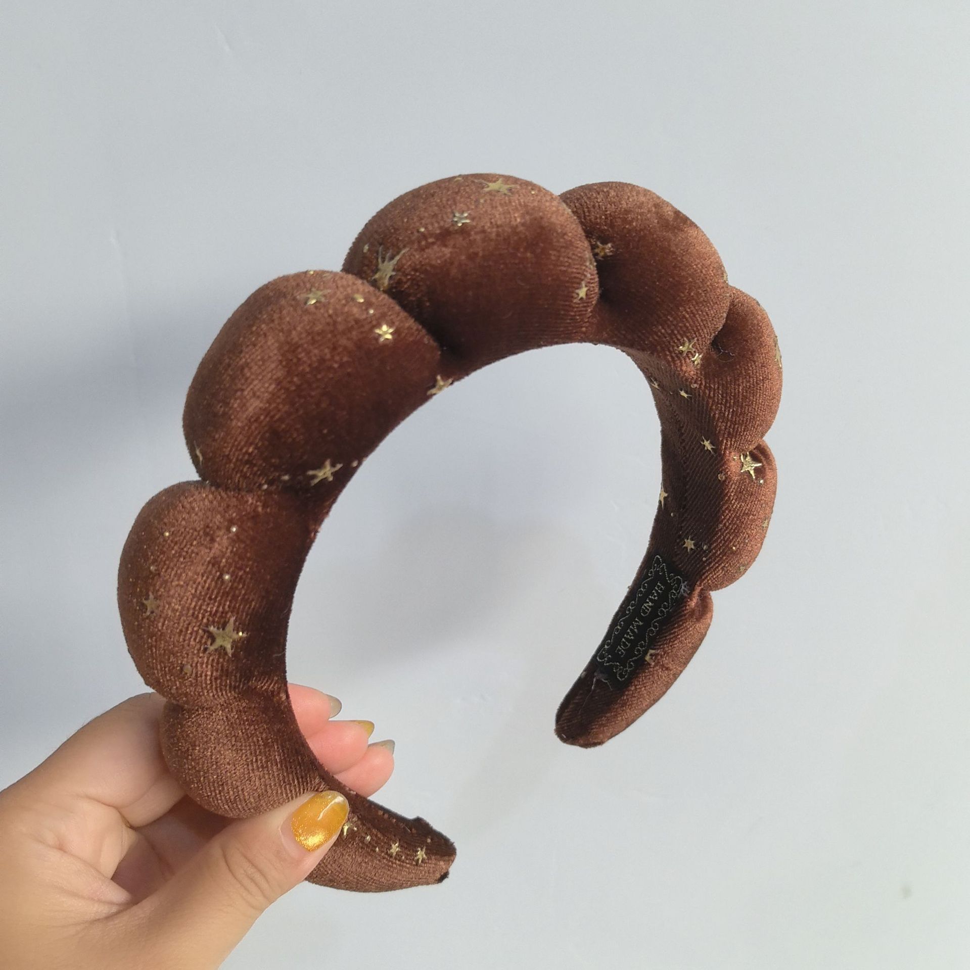 Diadema de Esponja tipo Nube de Tela para Lavado de Cara
