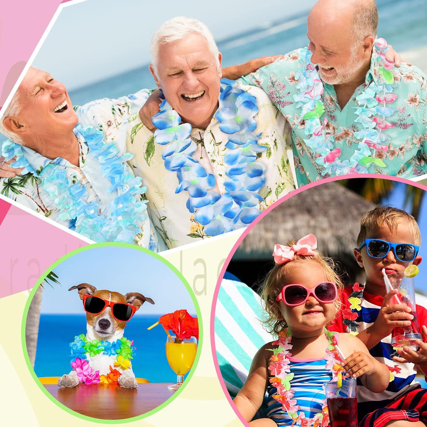 Suministro directo de fábrica Amazon engrosamiento corona hawaiana cabeza pulsera cuello anillo hula espectáculo premios Tricky