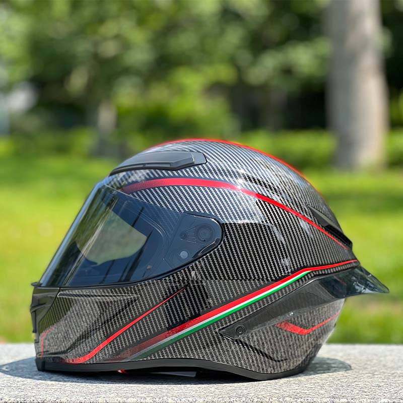 Motorcycle Helmet Personalized Snow House Style with Extended Spoiler