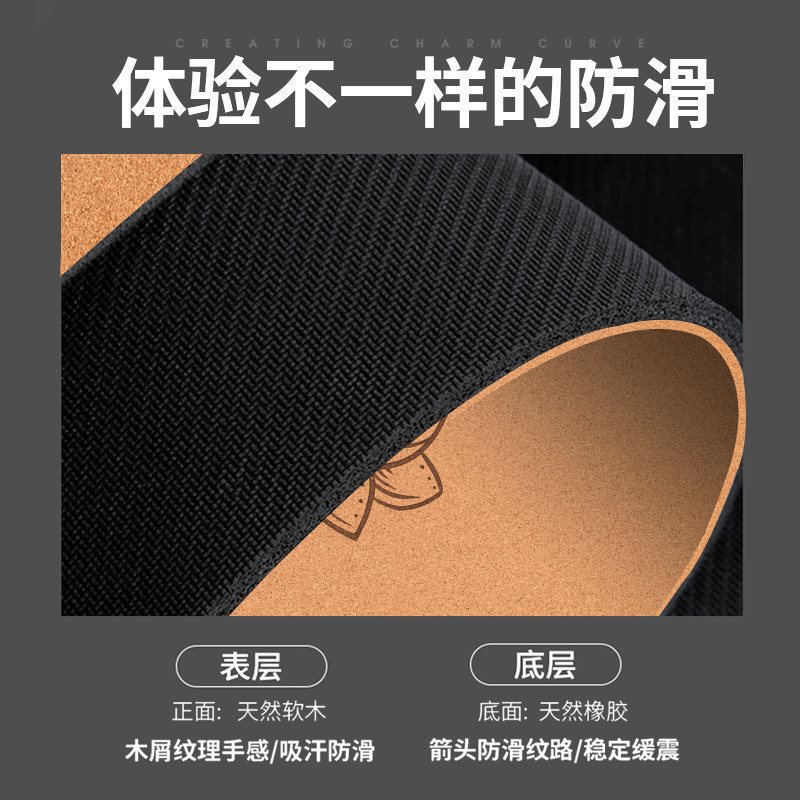 Cork Meditation Mat with Thickened Natural Rubber Base, Round Shape, for Home Yoga, Handstand, Plank Support, and Meditation Cork Meditation Mat with Thickened Natural Rubber Base, Round Shape, for Home Yoga, Handstand, Plank Support, and Meditation