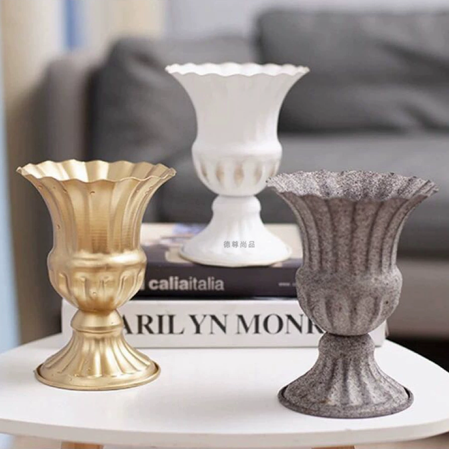 Amazon Горячие Продажи Европейский Стиль Ретро Кованый Железный Цветочный Горшок Свадебные Украшения Сухой Цветочный Композиция Домашний Отель Ваза Украшения