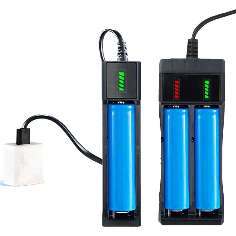 26650 18650 21700USB с одним слотом с двумя слотами с четырьмя слотами фонарик с литиевой батареей 3.7-4.2V зарядное устройство