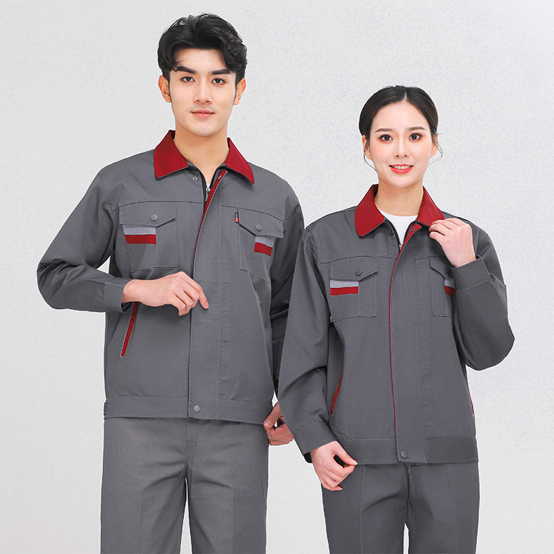 長袖作業服セット男性耐磨耗春秋工場服上着工場自動車修理服機電工装卸売り労働保険服|undefined