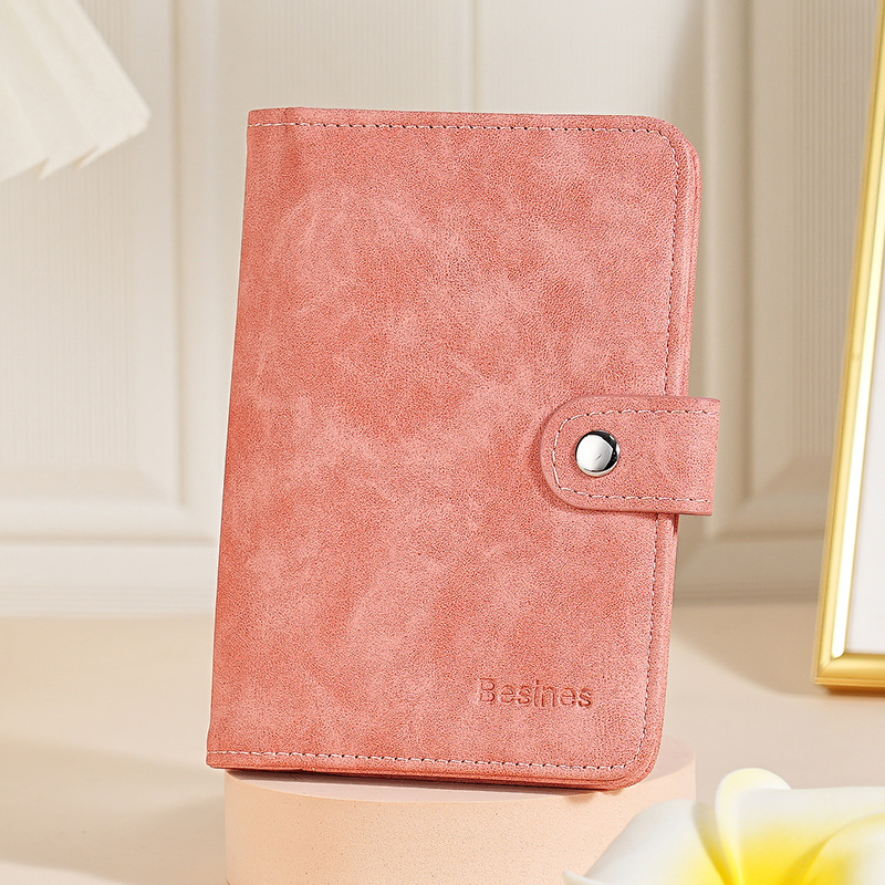 Bolsa de tarjetas de identificación antirrobo cepillo de pasaporte abrazadera de boletos de avión cremallera multifuncional de viaje al extranjero bolsa de pasaporte cartera