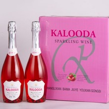 起泡酒卡鲁达配制酒草莓味6瓶*750毫升3.8度夜场光瓶便宜起泡酒