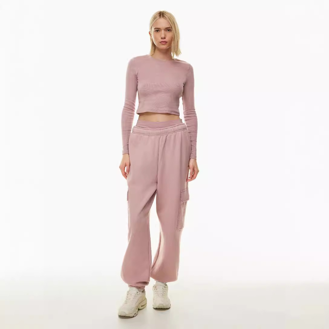 Amazon Elástico de cintura alta de pierna ancha pantalones cortos de las mujeres de Europa y América transfronteriza Otoño e Invierno Nueva suelta más tamaño pantalones Casuales image 2