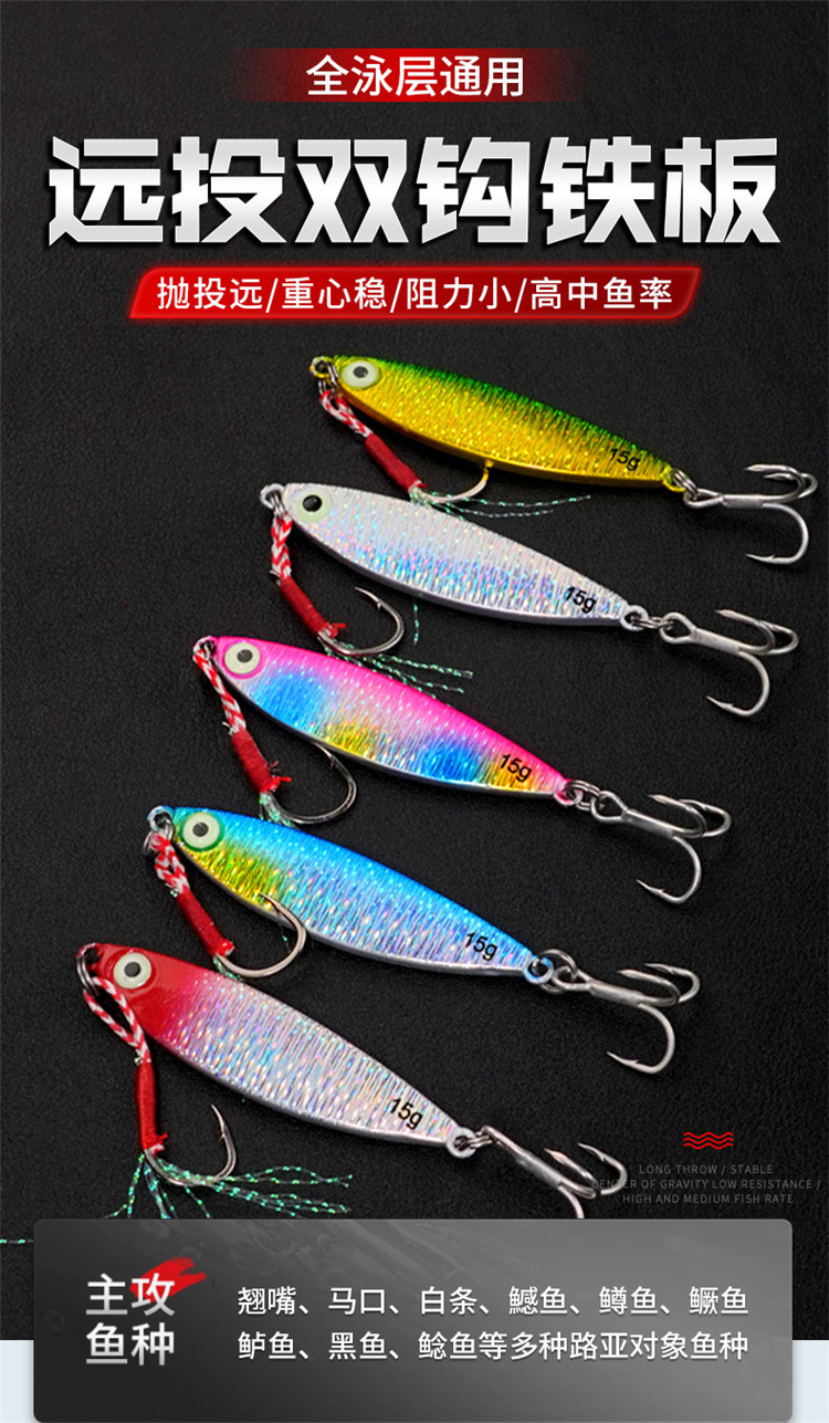 Sinking Jigging Spoon Lures Deep Diving Jigging Spoon Baits Fresh Water Bass Swimbait Tackle Gear