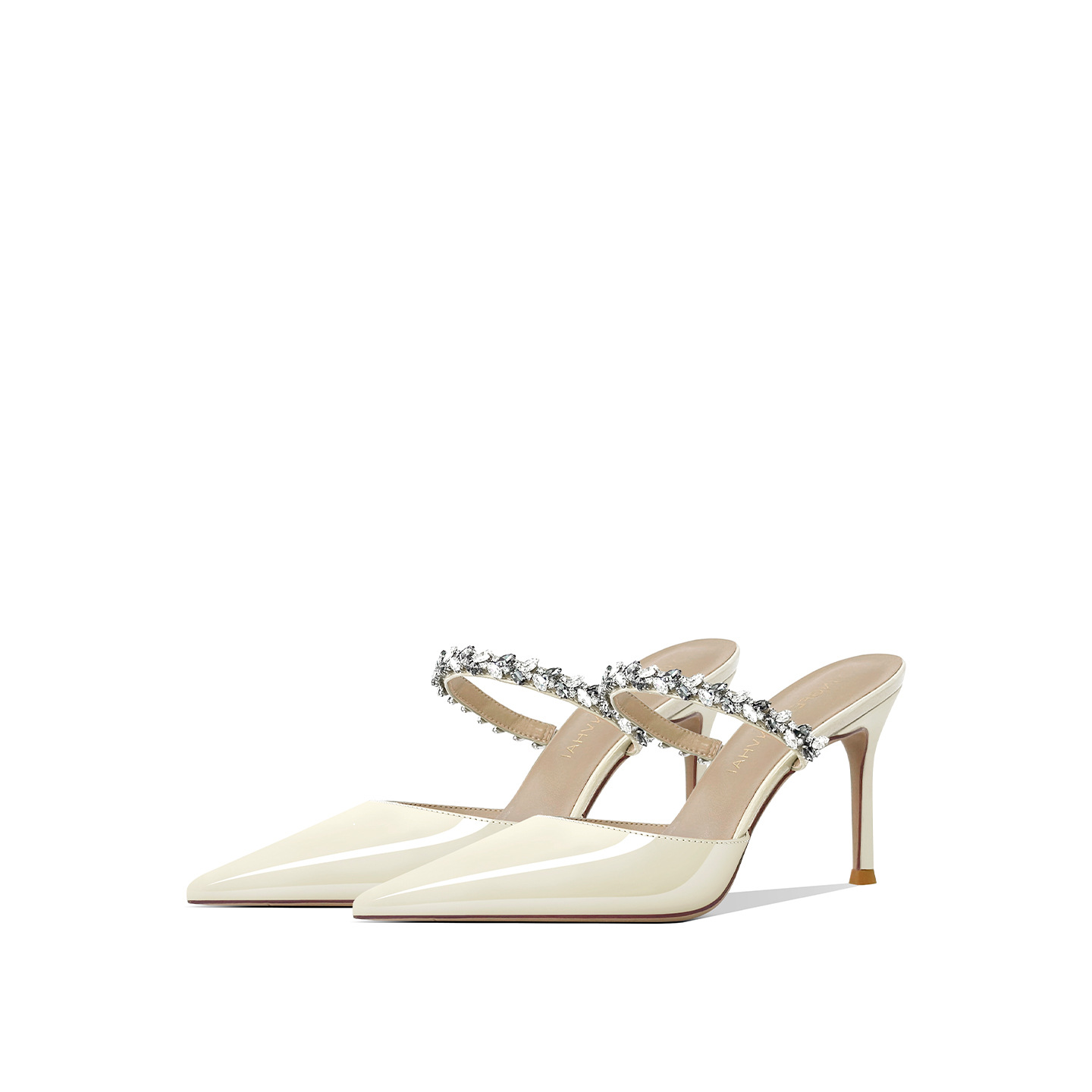 In Stock Elegant Closed-Toe Half Slippers For Women, Pointed Toe Stiletto High Heels, Fashionable Women's Shoes To Match_vogvips.com