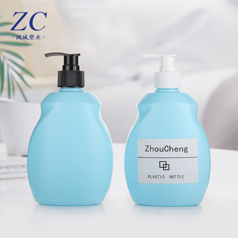 500ml沐浴露瓶PE扁瓶洗护瓶身体乳塑料瓶儿童洗发水瓶洗护分装瓶