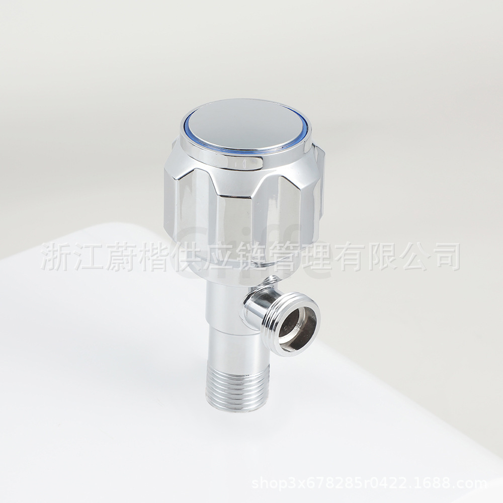 Electroplated stainless steel triangular valve, cold and hot water heater stop valve joint accessory, bathtub special faucet undefined