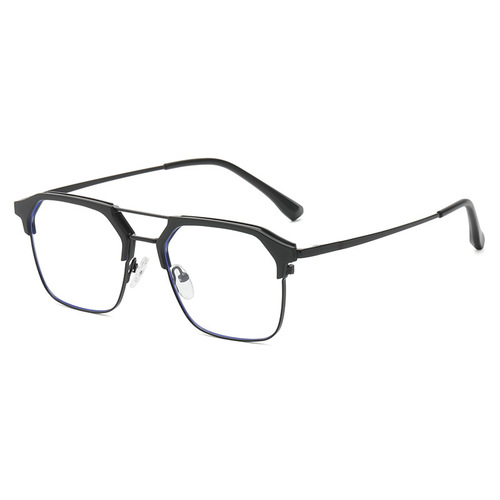 68087 Xiaohongshu live broadcast double-beam metal retro personalized anti-blue light flat frame for men with myopia