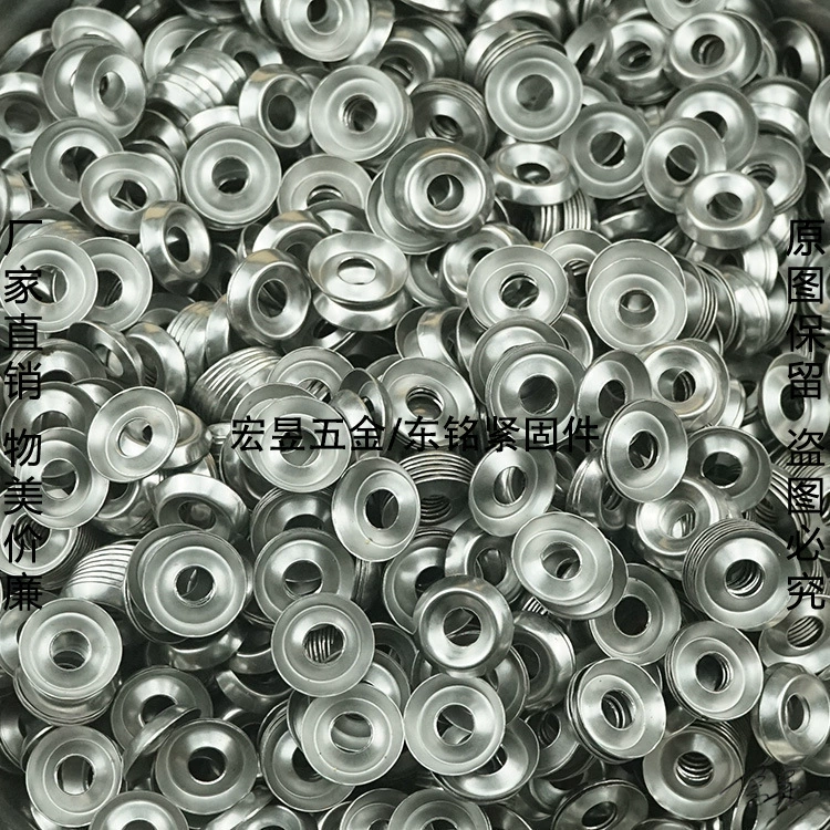 Полый винтовой коврик из нержавеющей стали 304, прокладка «рыбий глаз» с потайной головкой, саморезная вогнутая и выпуклая шайба 6 # 8 ЧПУ 12 уплотнений