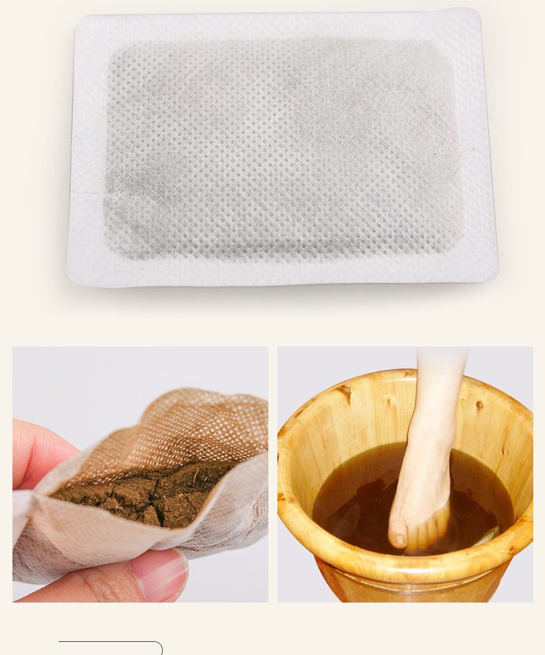 Chinese Mugwort Foot Soak Powder 20 Tea Bags Ai Ye Yi Mu Cao Hong Hua Herbal Foot Bath for Home Relaxation 15g Each in use