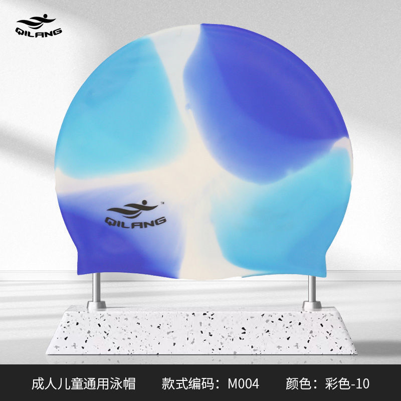 Adultos y niños sombreros de silicona personalizados logotipo de impresión de dibujo de muestra OEM sin estrangular sombreros de buceo fuente de trabajo