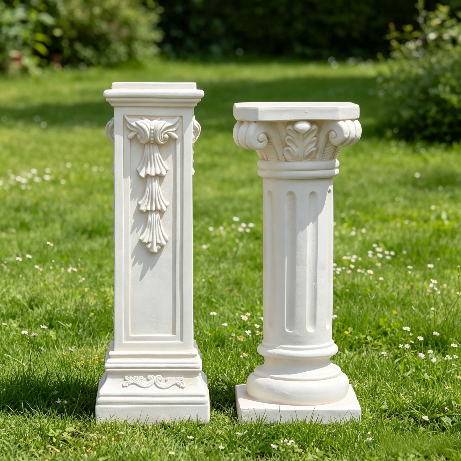 Base de Columna Romana para Macetas de Óxido de Magnesio Decorativa para Jardín y Bodas