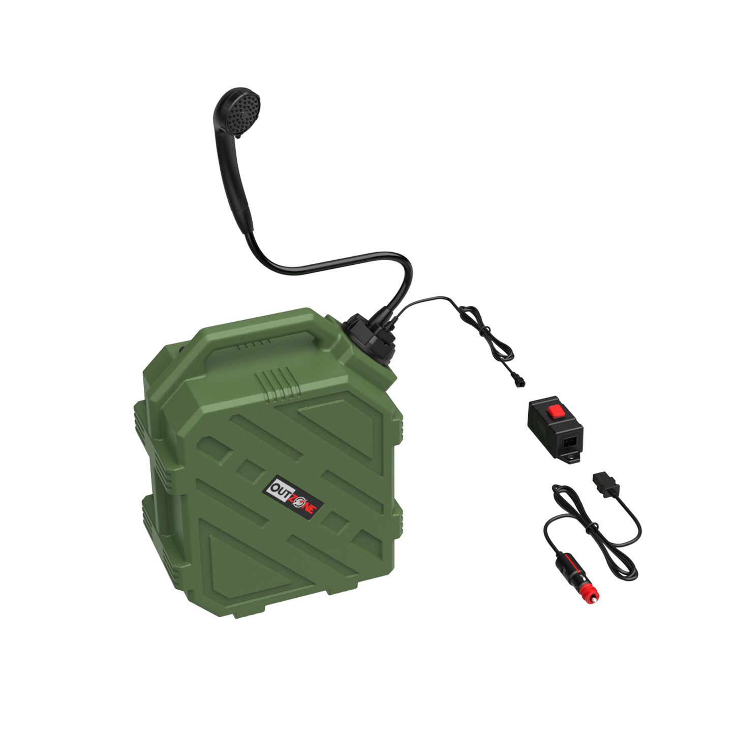 OUTZONE Car-Mounted Backup Water Tank Plastic Tactical Outdoor Water Storage Bucket Food-Grade Off-Road Self-Driving Emergency Water Tank