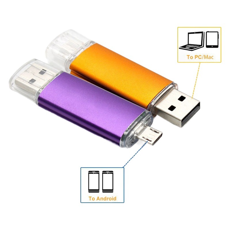 OTG de alta velocidad de la computadora del teléfono móvil de doble uso de disco flash USB al por mayor Logotipo de letras creativo disco flash USB 8G16G32G64G128G disco flash USB