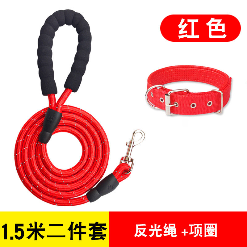 Correa para mascotas en stock, venta al por mayor, correa reflectante de EVA para perros de 1.5m, correa duradera para perros de peluche, Corgi y otras razas.