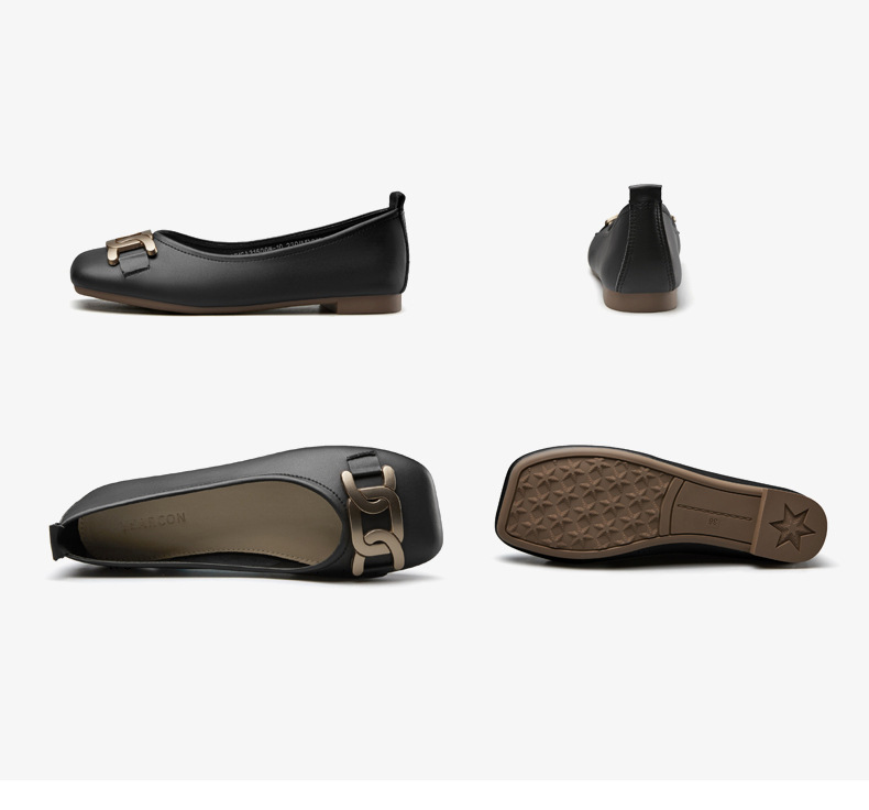 Comfortable Women's Leather Grandma Shoes Flat Casual Shoes_voghion.com