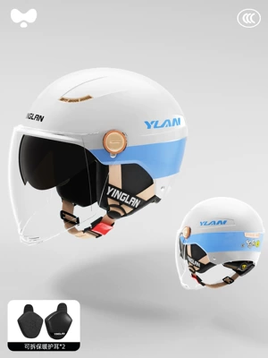 Motosiklet kaskı (dəbilqə) Safety Helmet - 3c-ice-crystal-gray-external-long-double-mirror-heatmax-removable-ear-protection-one-size-fits-all