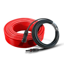 歐標4平方銅芯光伏電纜太陽能發電線兼容mc4延長線光伏板直流線纜