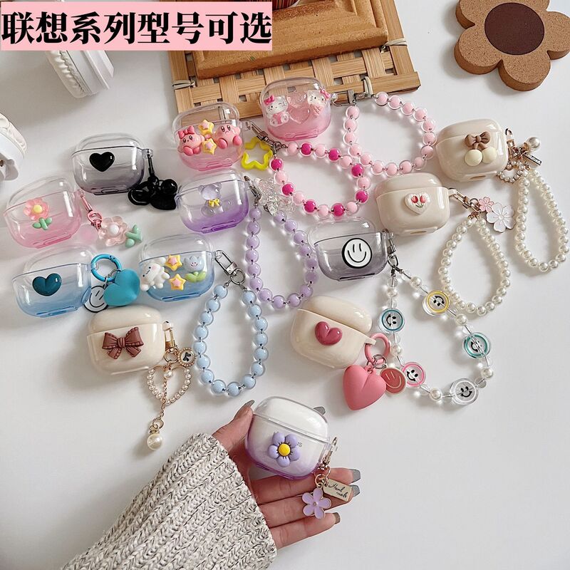 suitable for Lenovo LP40s/pro6 Bluetooth Headset Protective Cover LP5/HT38/XT62 Cartoon soft shell Cute DIY