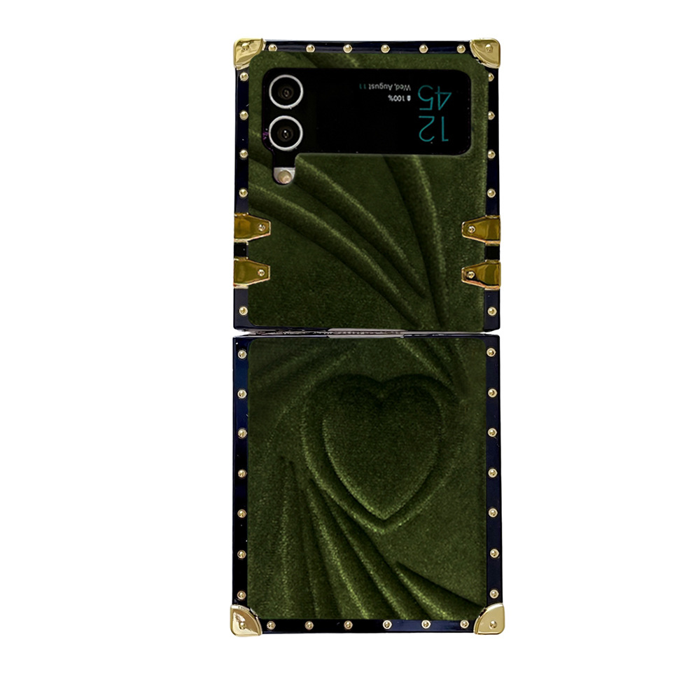 Coque à rabat pour samsung galaxy z flip 5 4 3 design velours_voghion.com
