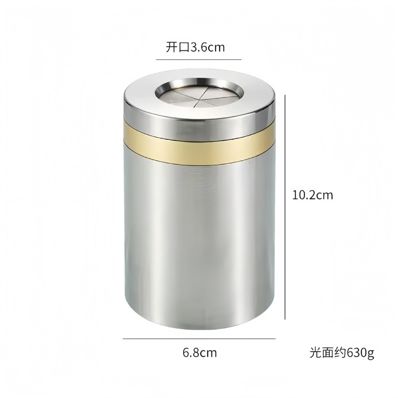 易清洗加厚防倒灰车载家用不锈钢创意烟灰缸高级礼品烟缸快门设计|undefined