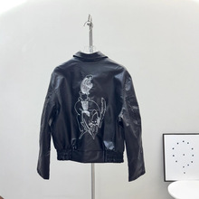 2025秋冬新款E@RD忧郁的富二代神秘人刺绣小羊皮夹克外套一件批发
