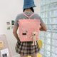 ins canvas bag female student Korean style messenger bag large capacity fashion all-match shoulder portable tutorial bag backpack