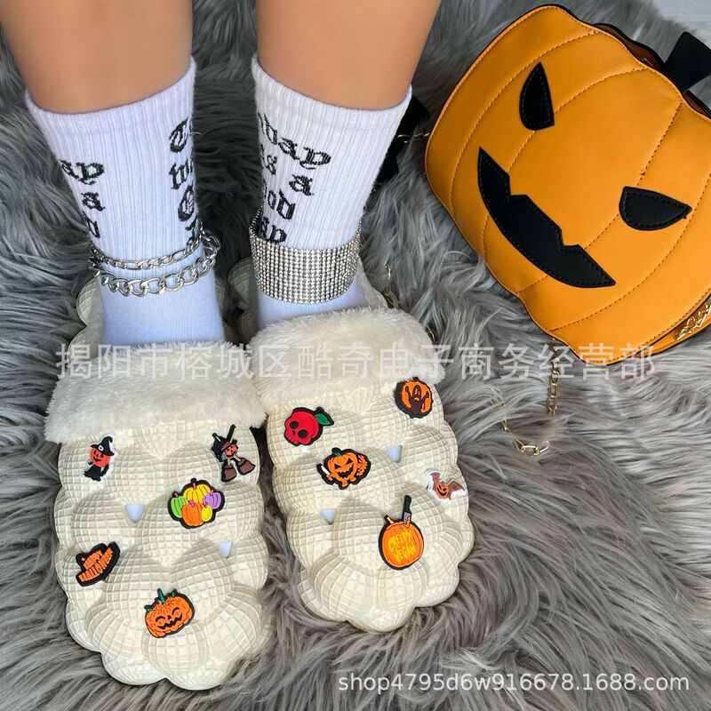 Big Sale Special Offer! Halloween Winter European and American Women's Shoes Independent Station Thick-Soled Peanut Shoes Cross-Border Best-Selling Clogs Big Sale Special Offer! Halloween Winter European and American Women's Shoes Independent Station Thick-Soled Peanut Shoes Cross-Border Best-Selling Clogs