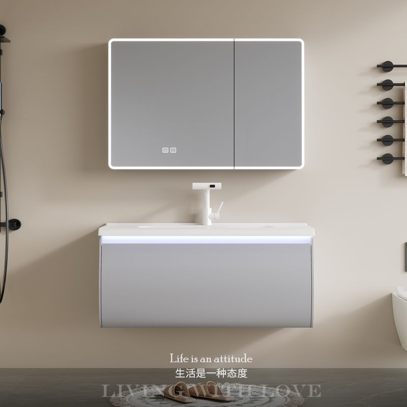 Nuevo gabinete de baño de madera sólida cerámica una bañera gabinete de lavabo de baño doméstico lavabo combinado lavabo