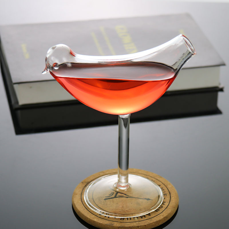 Pájaro copa de vino copa de champán copa de cóctel personalidad creativa Copa Bar discoteca jugo de vidrio