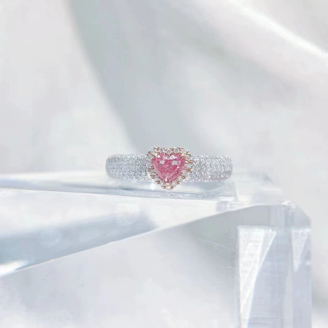 0.38ct18k простой пудр в форме сердца кольцо чистоты vvs международный сертификат ювелирные изделия с бриллиантовым кольцом в форме сердца