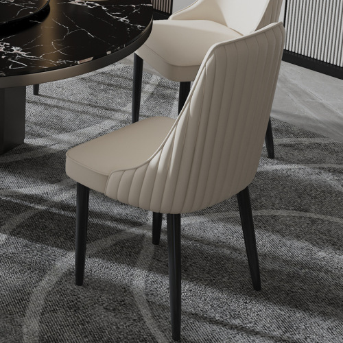 Nordic modern light luxury dining chair home restaurant stainless steel metal back stool hotel manicure makeup chair