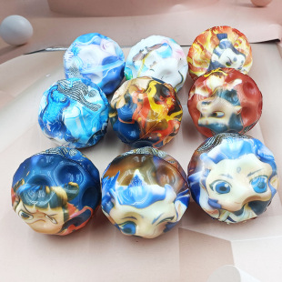 New Nezha Devil Boy Seaside Elastic Ball Toy Outdoor Sports High Elastic Decompression PU Solid Elastic Ball Parent-Child