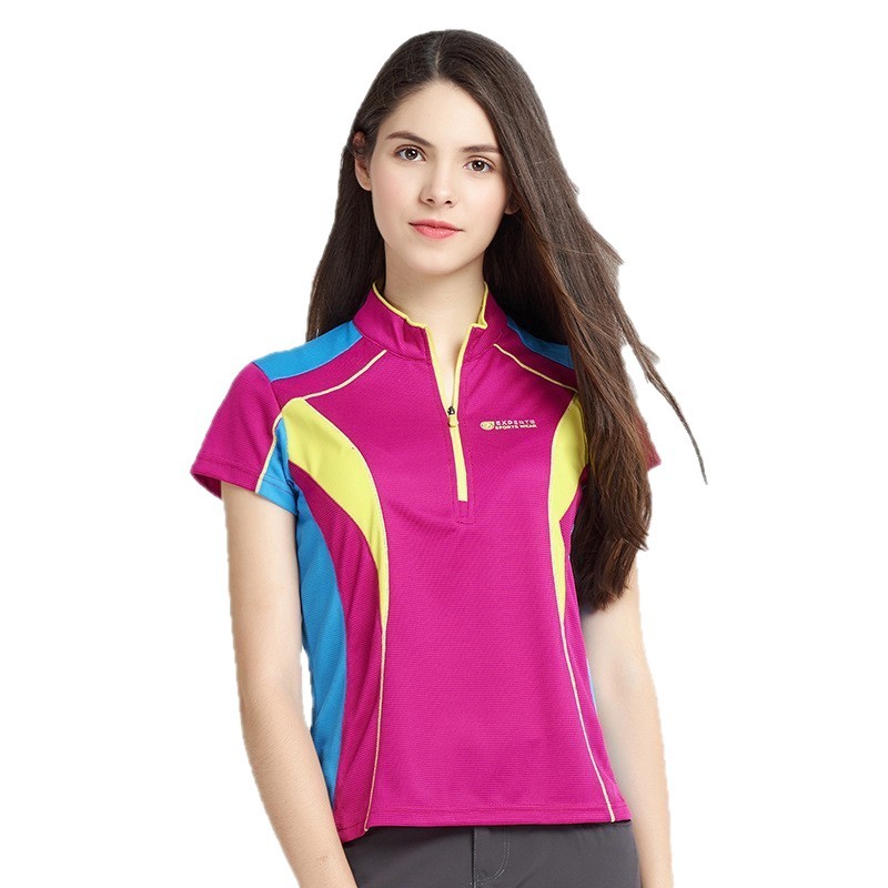 Ropa de secado rápido al aire libre de mujeres de manga corta de verano delgada fitness running chaqueta deportiva de montaña ropa de secado rápido camiseta hombre transfronterizo