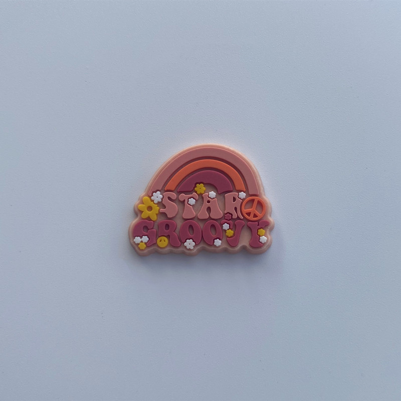 Amazon transfronteriza zapatos flor paz amor PVC de dibujos animados de goma suave agujero zapatos accesorios zapatos decoraciones accesorios en stock