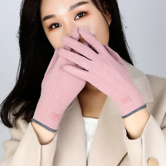 Ladies' thin faux fur winter gloves for autumn and winter, warm driving, touch screen, windproof and cold-resistant, suitable for students and outdoor riding electric bikes