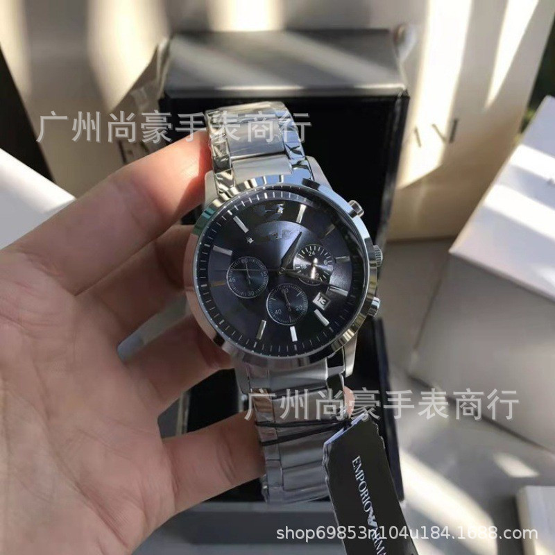 Ama ポインター ニー 3 目多機能ビジネスメーカー卸売クォーツ時計ファインスチールバンドクォーツ時計メンズ|undefined