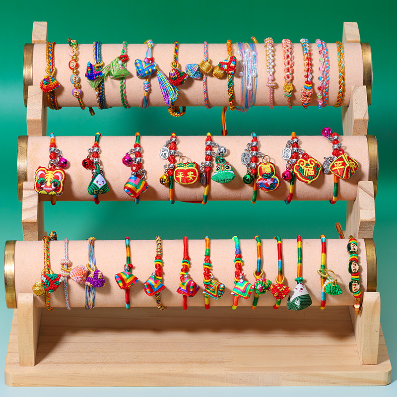 Dragon Boat Festival Colorful Rope Bracelet Hand-woven Red Rope Children's Baby Small Zongzi Hand Rope May Festival Batch Gift